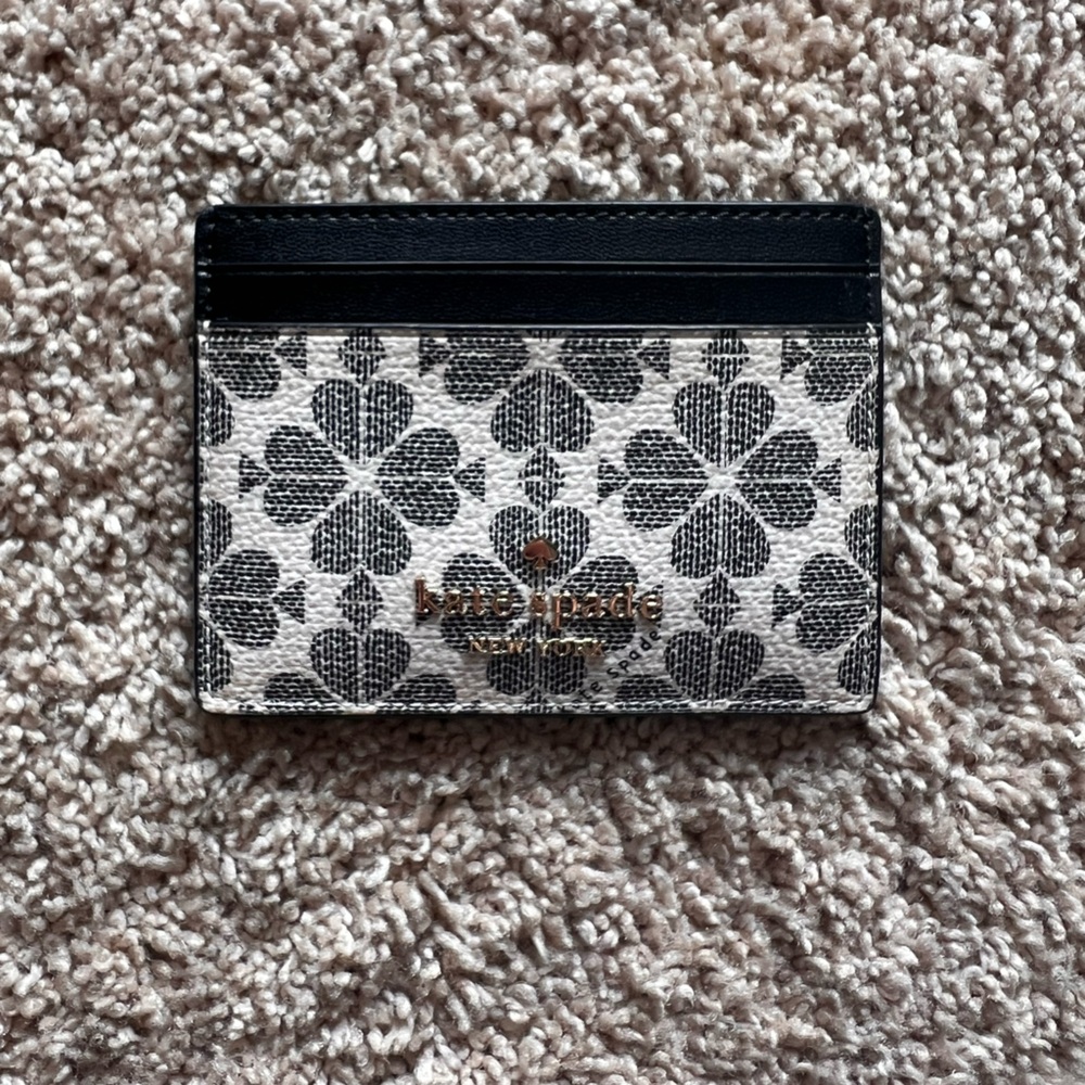 Kate Spade Black and Gray Card Holder